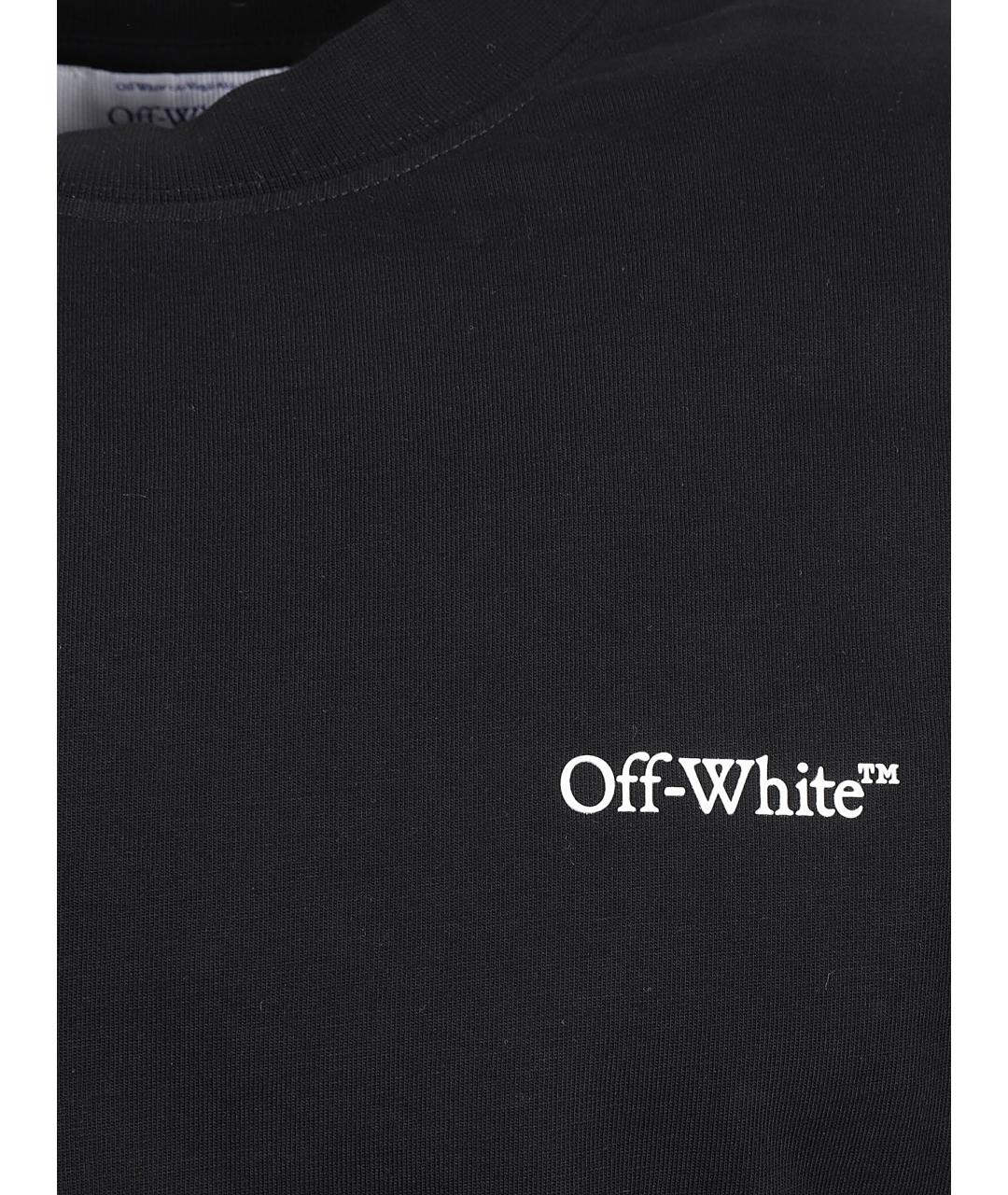 OFF-WHITE Черная вискозная футболка, фото 3