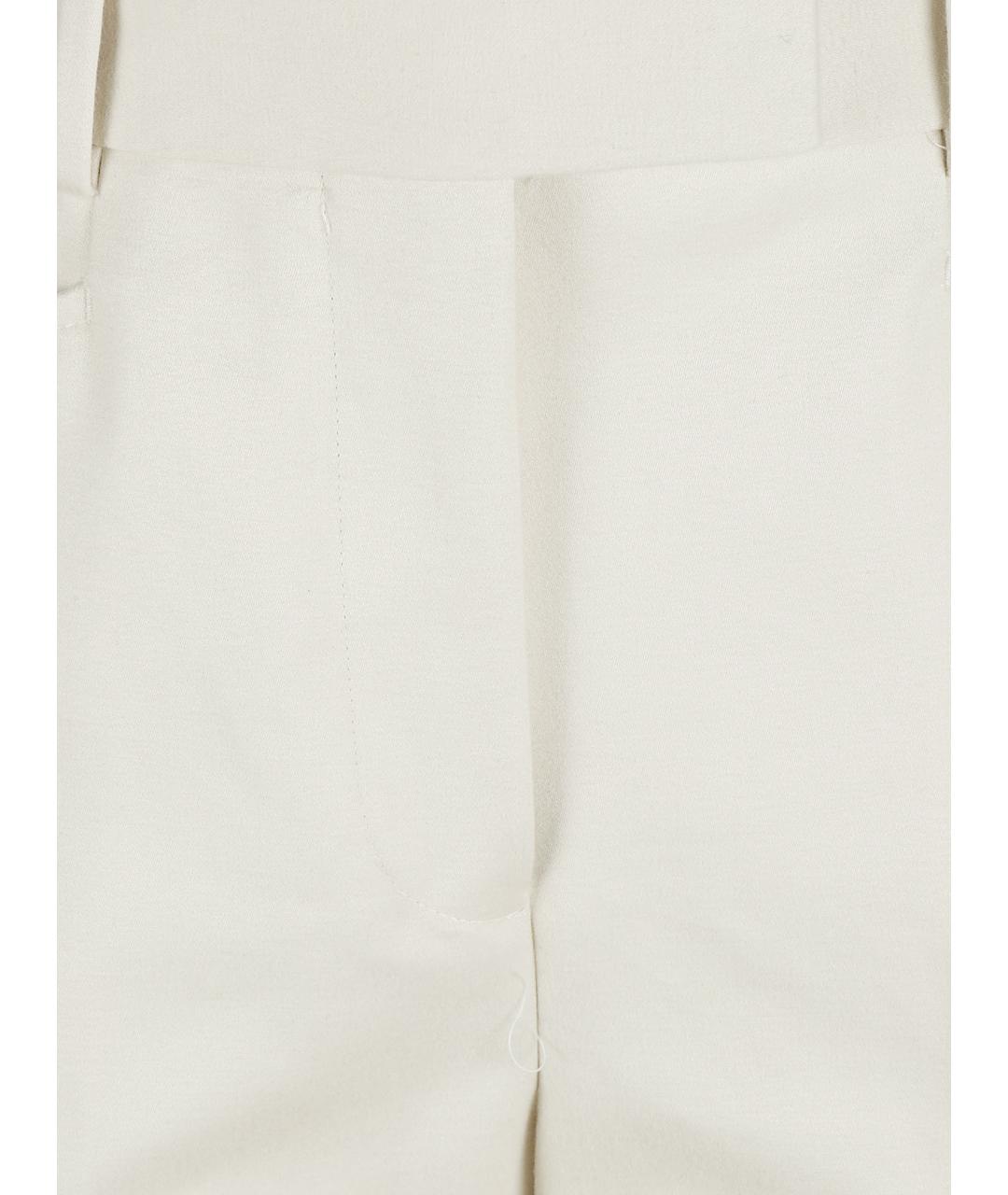TOM FORD Белые хлопковые прямые брюки, фото 3