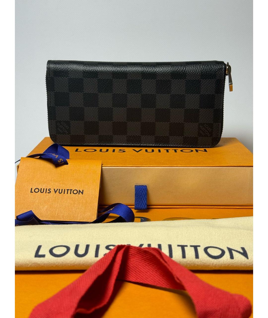 LOUIS VUITTON Антрацитовый кошелек, фото 9