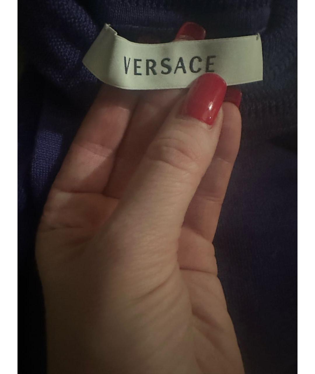 VERSACE Фиолетовая шерстяная водолазка, фото 5