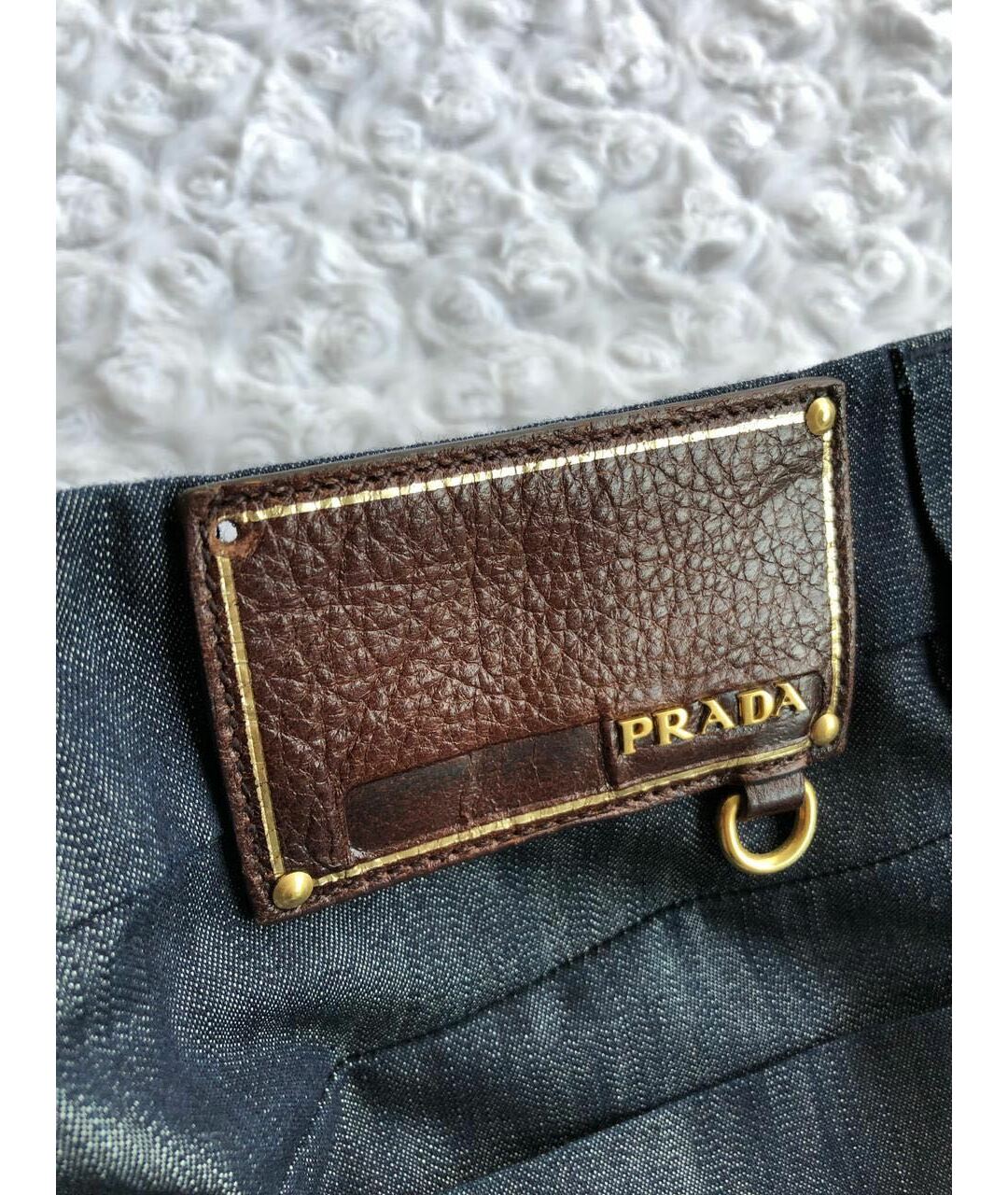 PRADA Синяя хлопковая юбка миди, фото 5