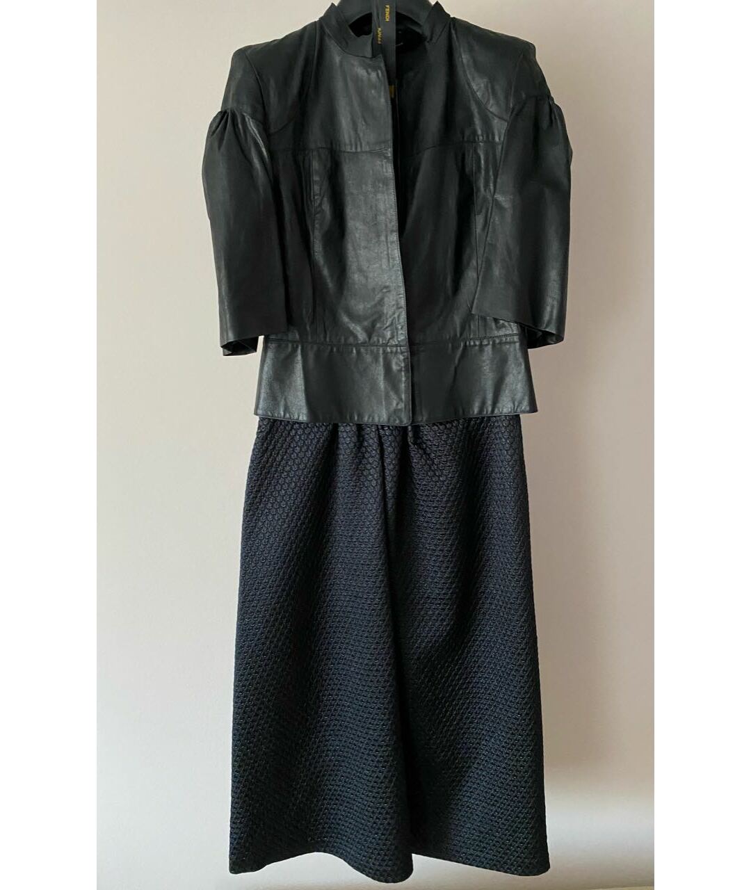 FENDI Черный кожаный жакет/пиджак, фото 3
