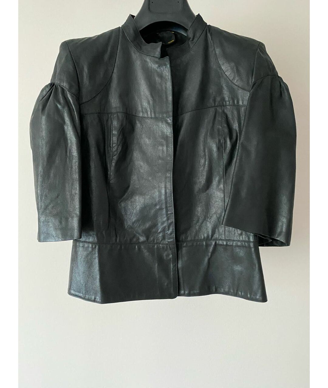 FENDI Черный кожаный жакет/пиджак, фото 8
