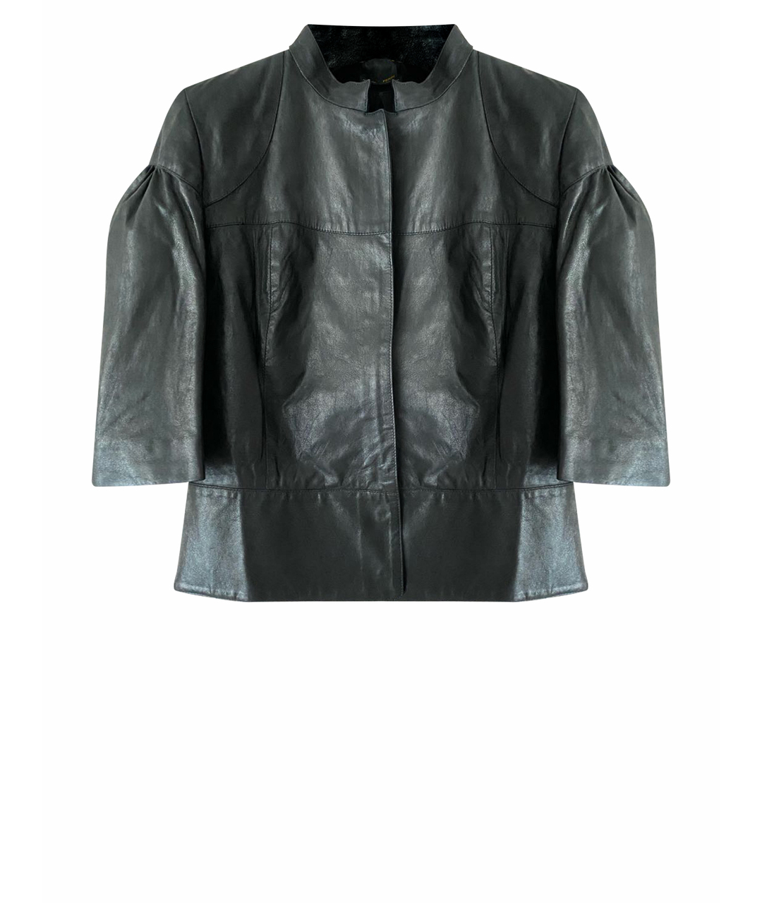 FENDI Черный кожаный жакет/пиджак, фото 1
