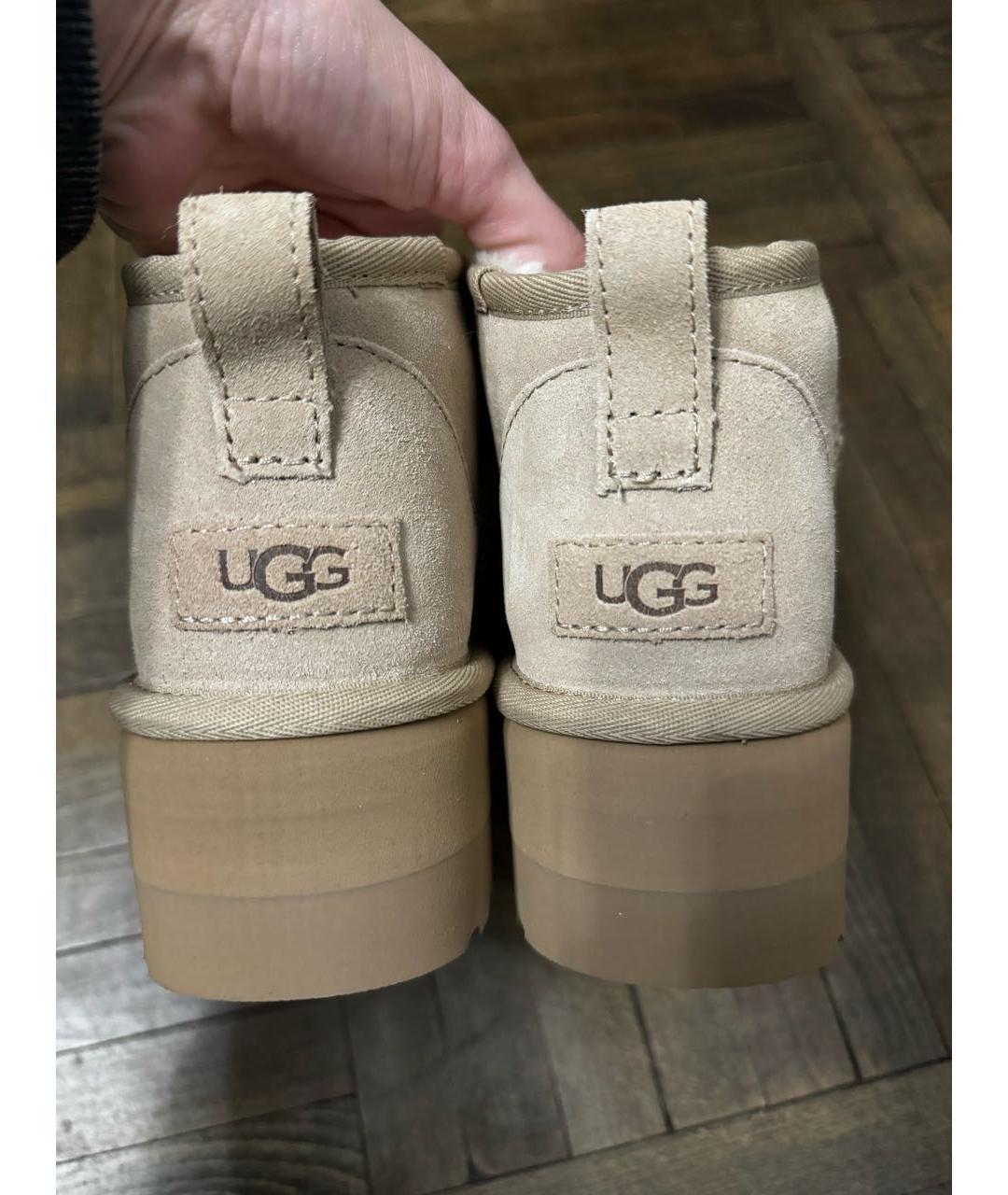 UGG AUSTRALIA Бежевые замшевые полусапоги, фото 5