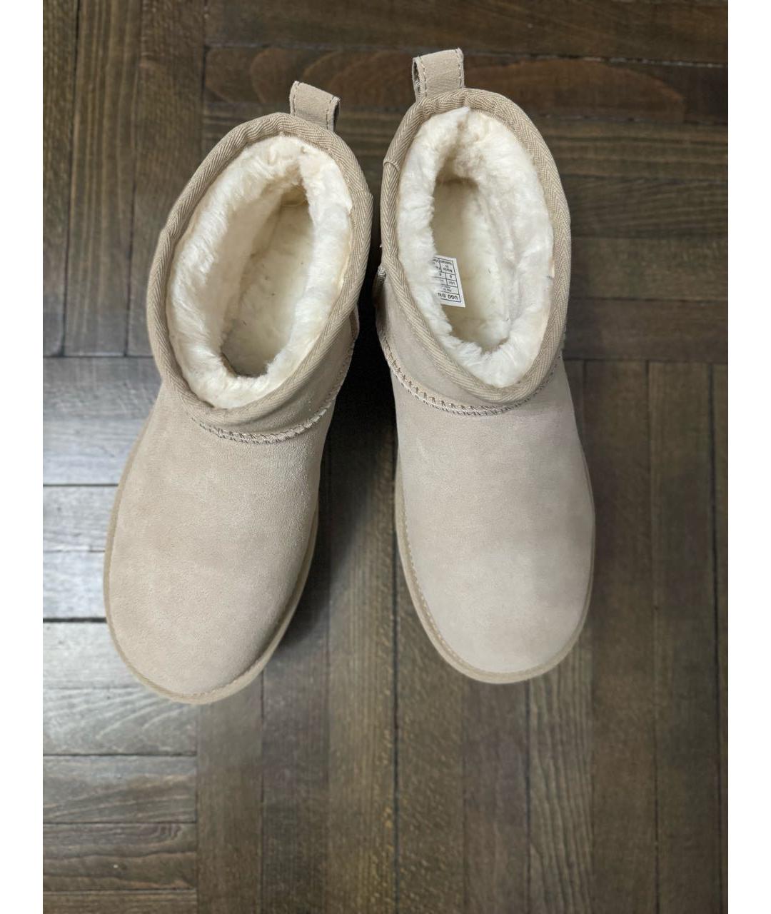 UGG AUSTRALIA Бежевые замшевые полусапоги, фото 8