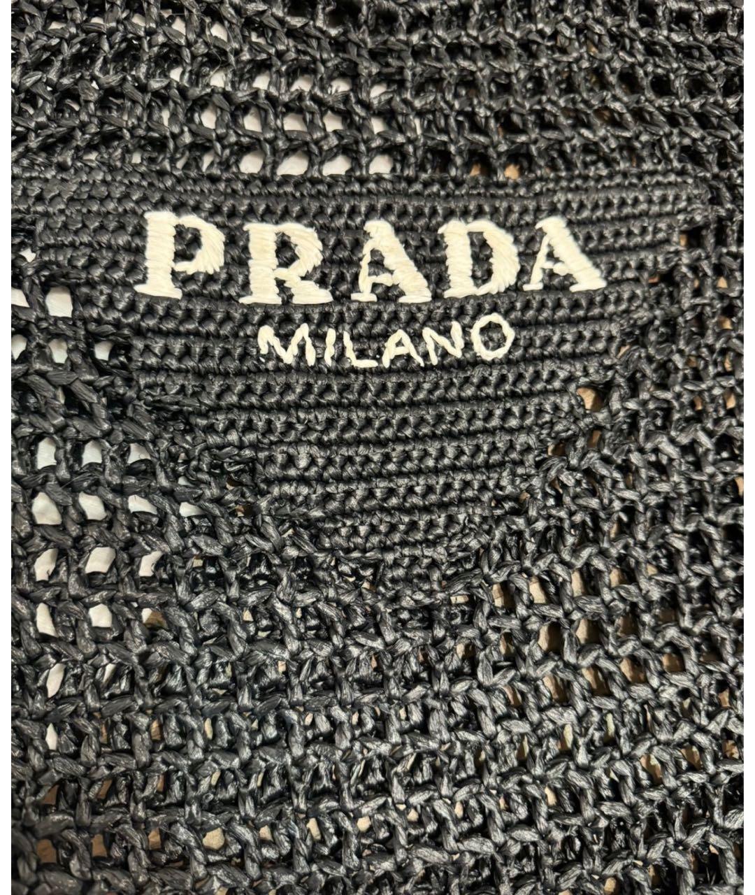 PRADA Черная пляжная сумка, фото 5