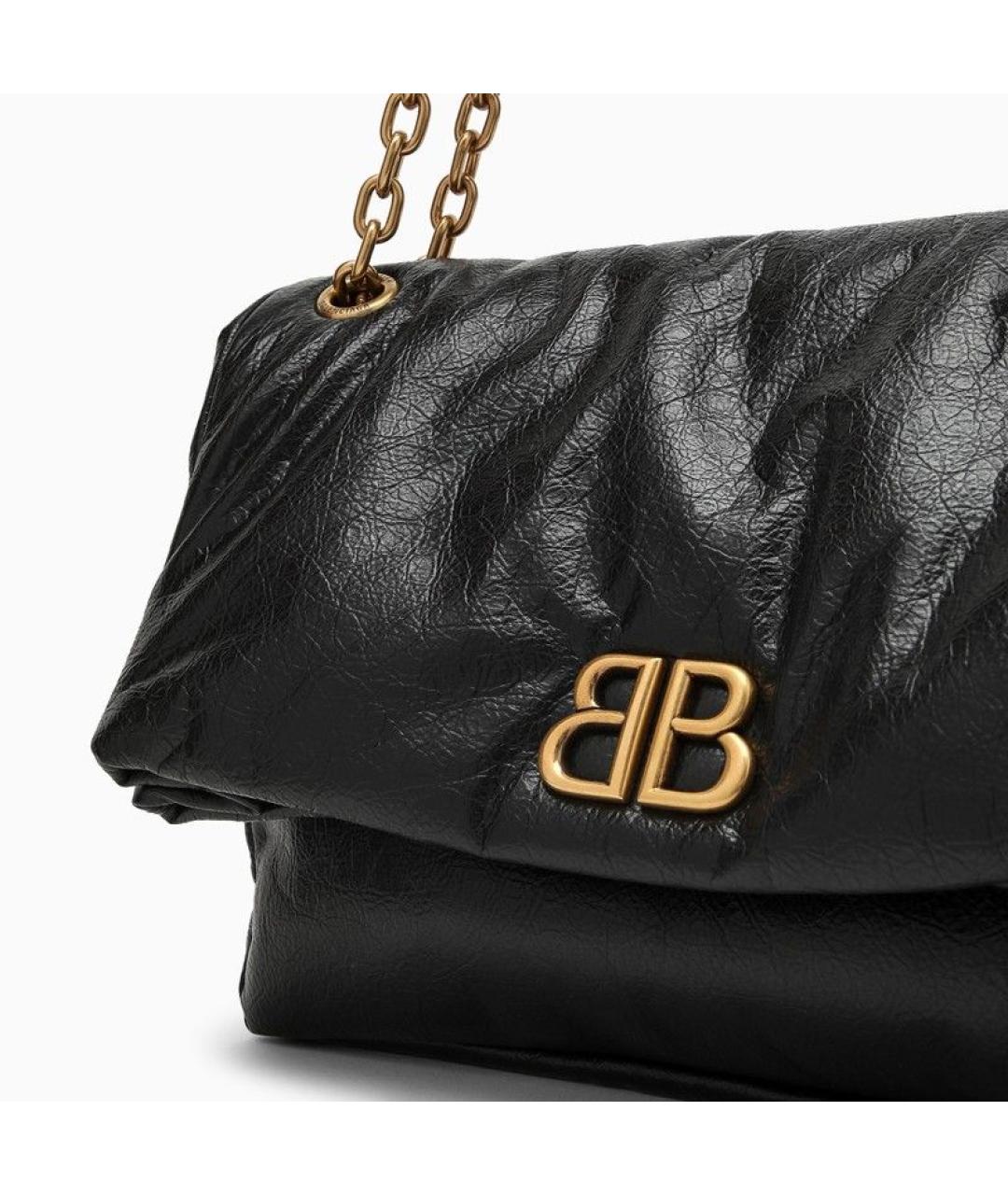 BALENCIAGA Черная кожаная сумка через плечо, фото 5