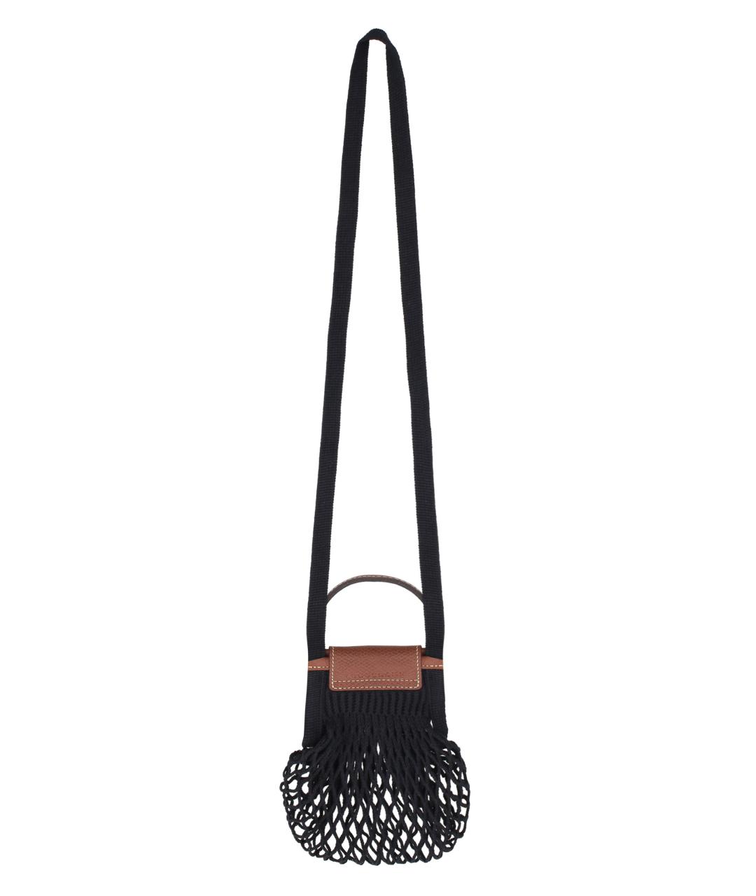 LONGCHAMP Черная хлопковая сумка через плечо, фото 2