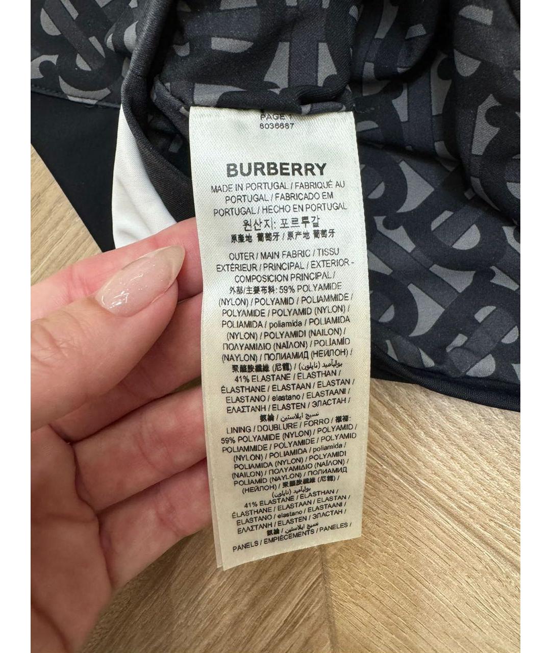 BURBERRY Черная майка, фото 4