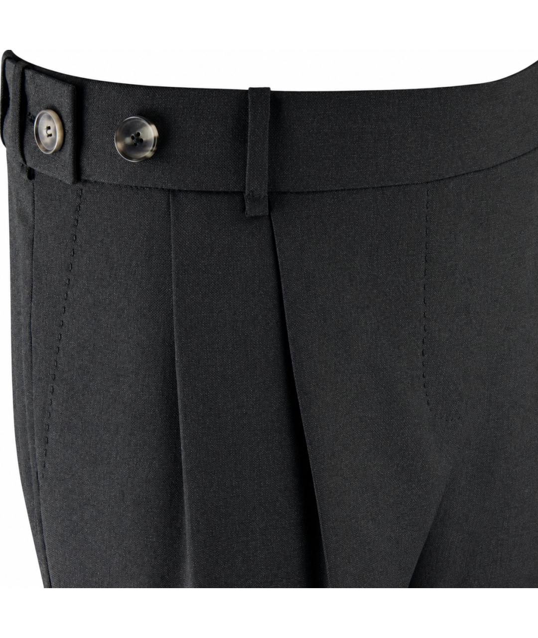 STELLA MCCARTNEY Антрацитовые шерстяные брюки широкие, фото 2