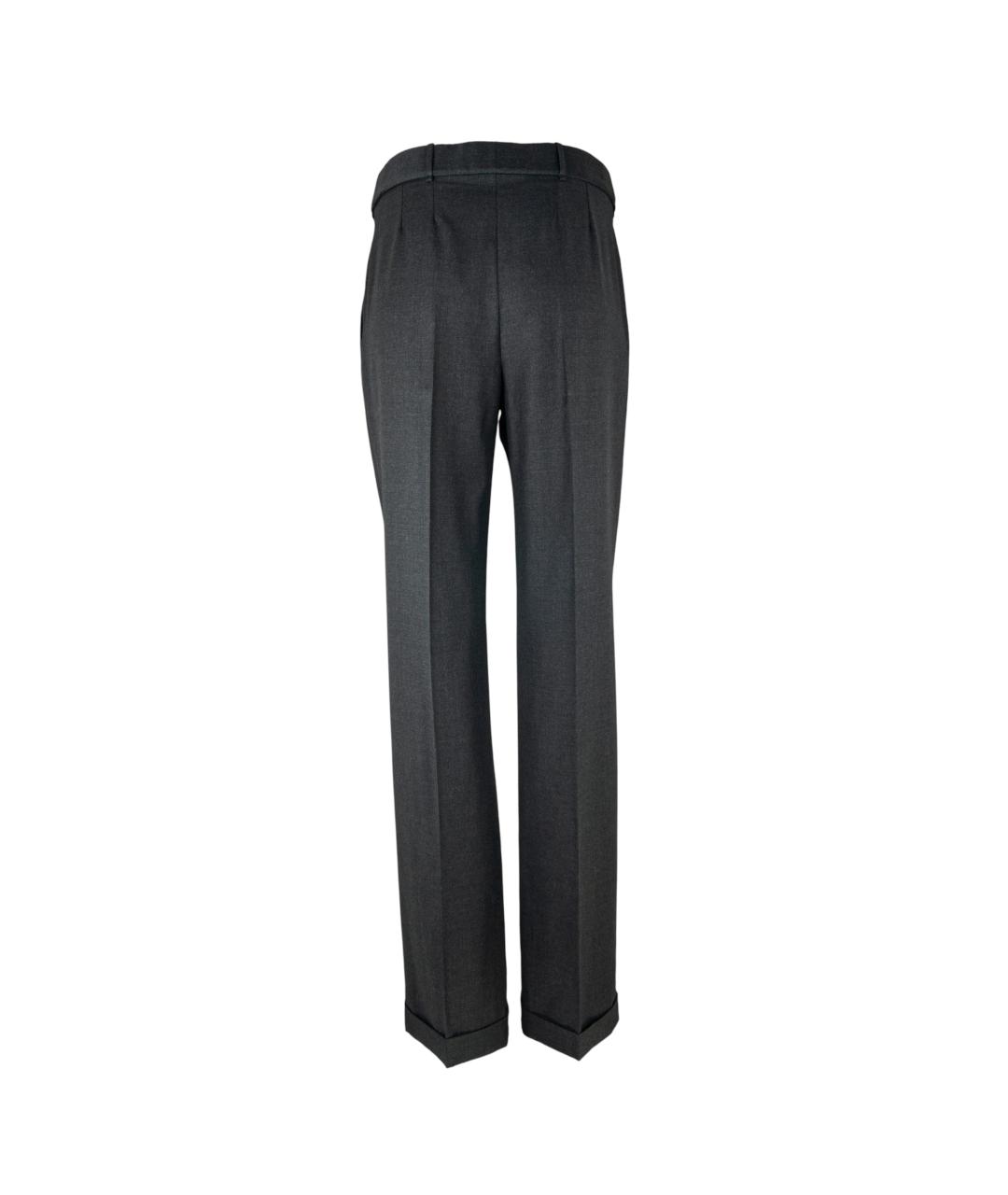 STELLA MCCARTNEY Антрацитовые шерстяные брюки широкие, фото 3