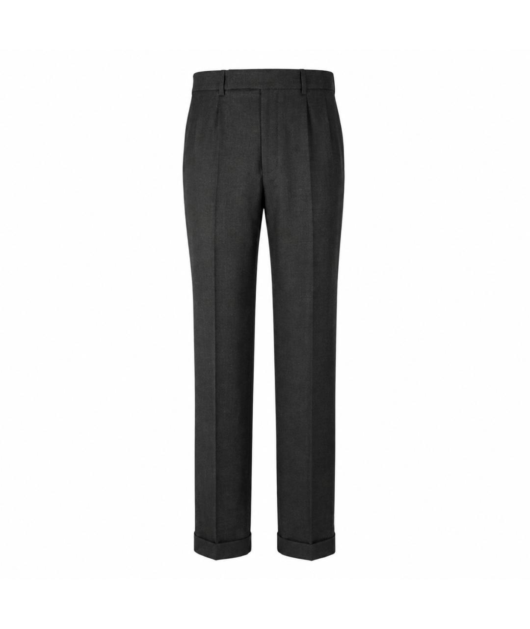 STELLA MCCARTNEY Антрацитовые шерстяные брюки широкие, фото 3