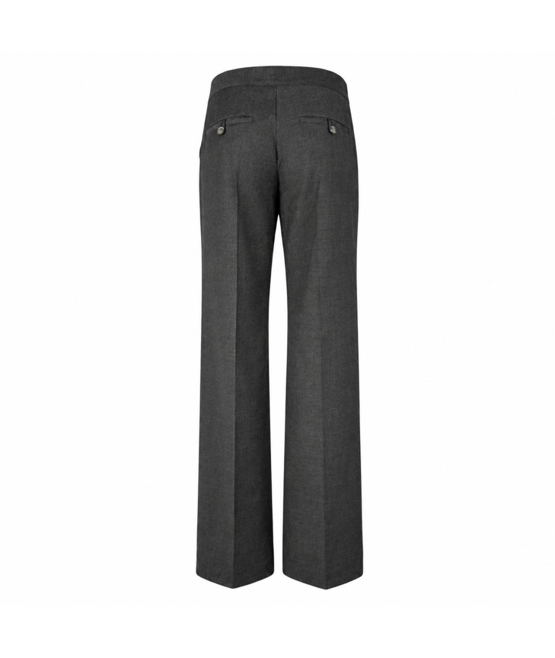 STELLA MCCARTNEY Антрацитовые шерстяные брюки широкие, фото 3