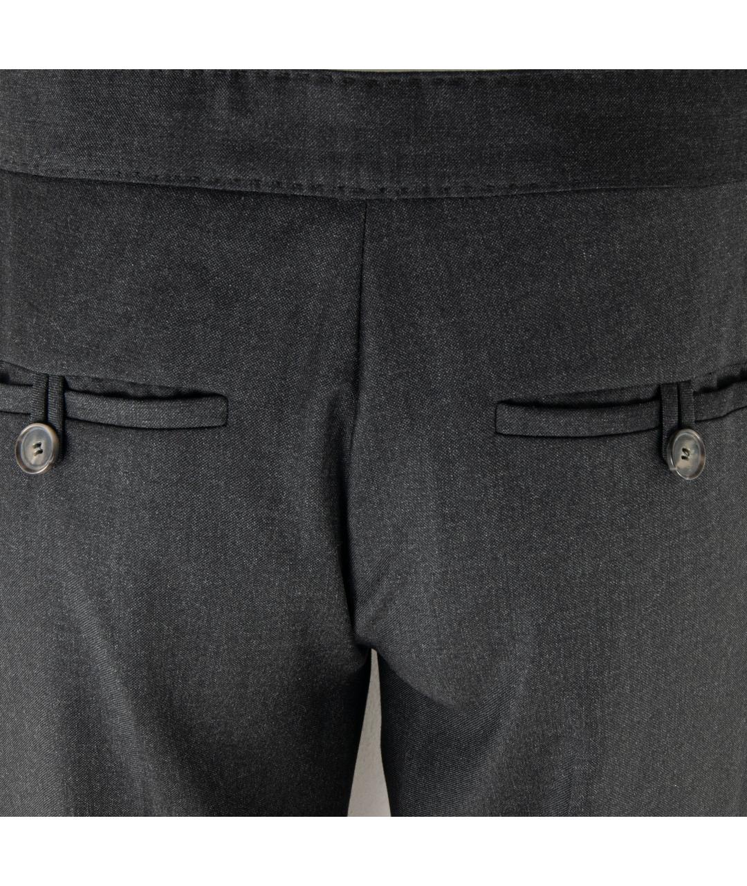 STELLA MCCARTNEY Антрацитовые шерстяные брюки широкие, фото 4