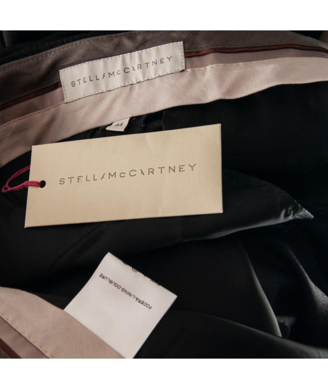 STELLA MCCARTNEY Антрацитовые шерстяные брюки широкие, фото 5