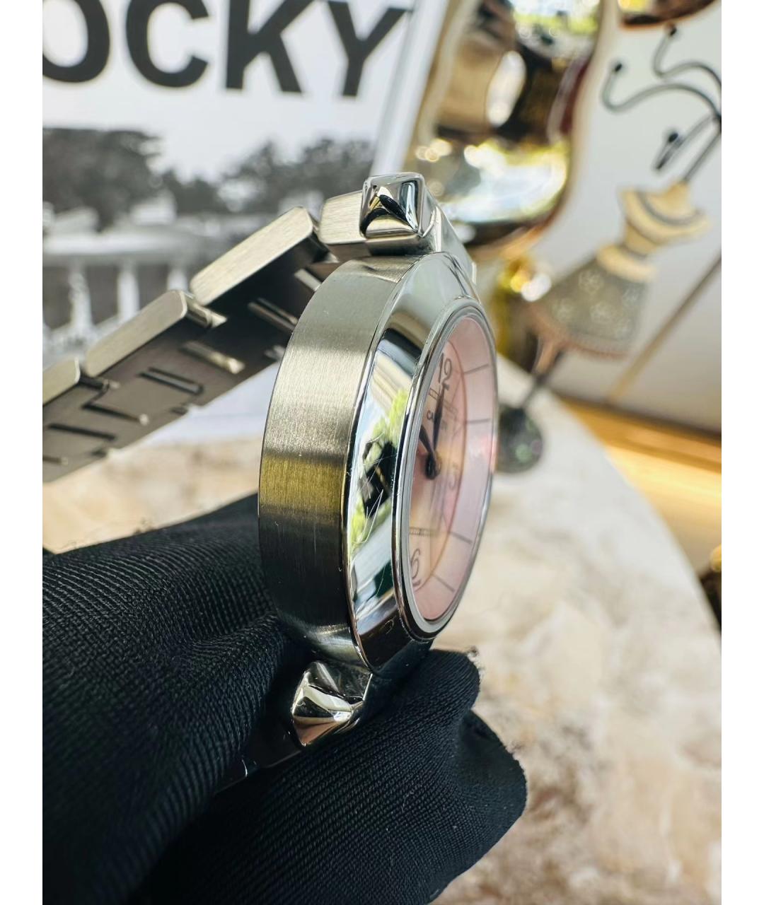 CARTIER Розовые металлические часы, фото 2