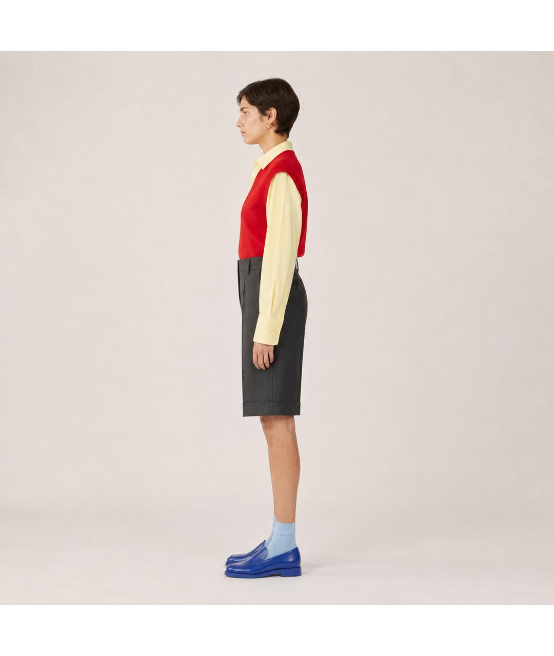 STELLA MCCARTNEY Антрацитовые шерстяные шорты, фото 8
