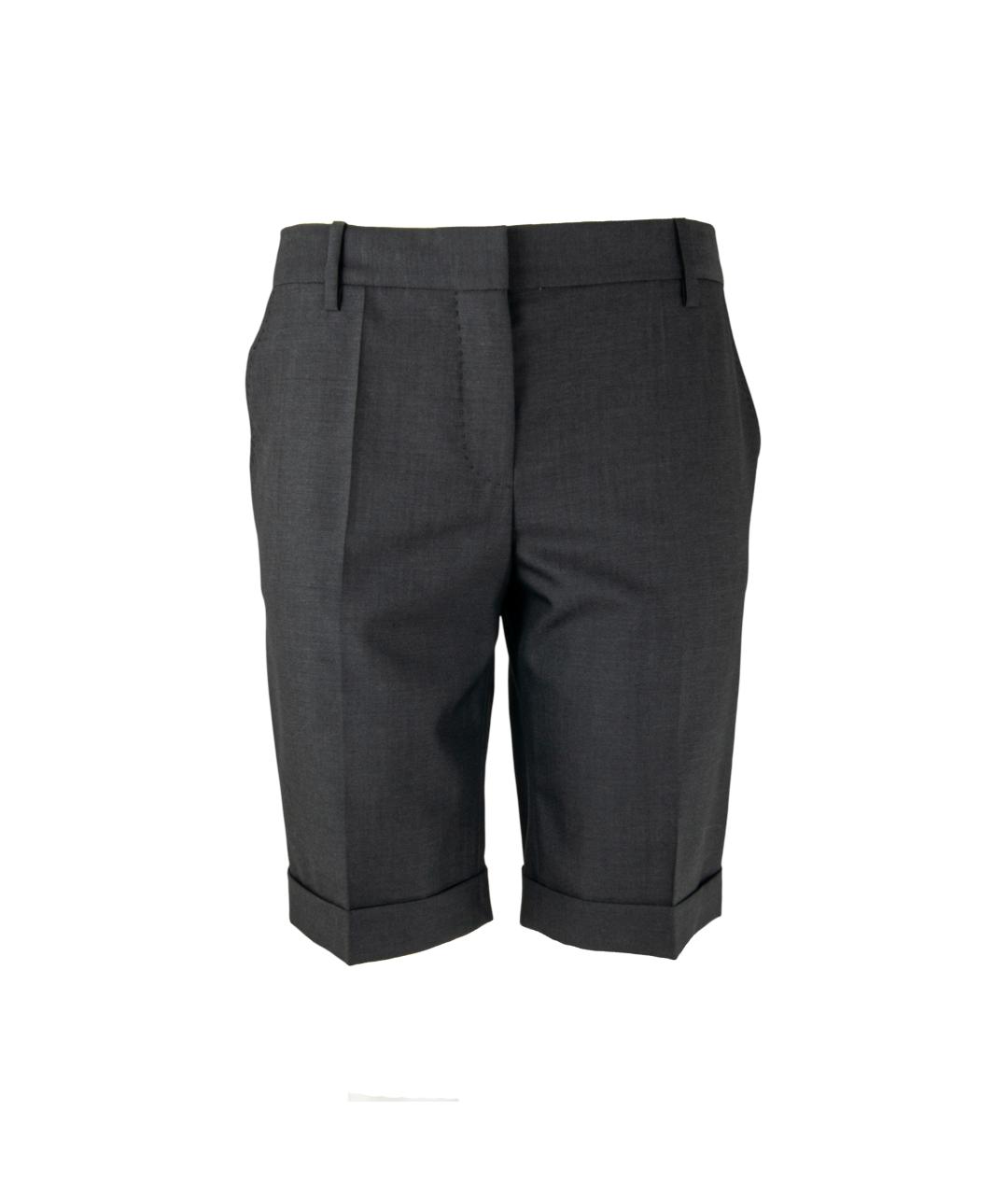 STELLA MCCARTNEY Антрацитовые шерстяные шорты, фото 1