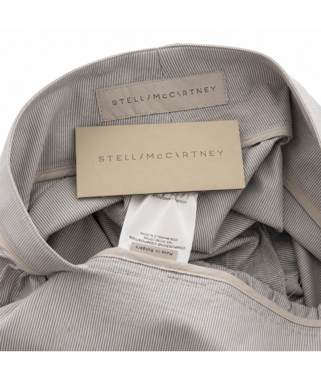 STELLA MCCARTNEY Бежевые хлопковые брюки широкие, фото 5