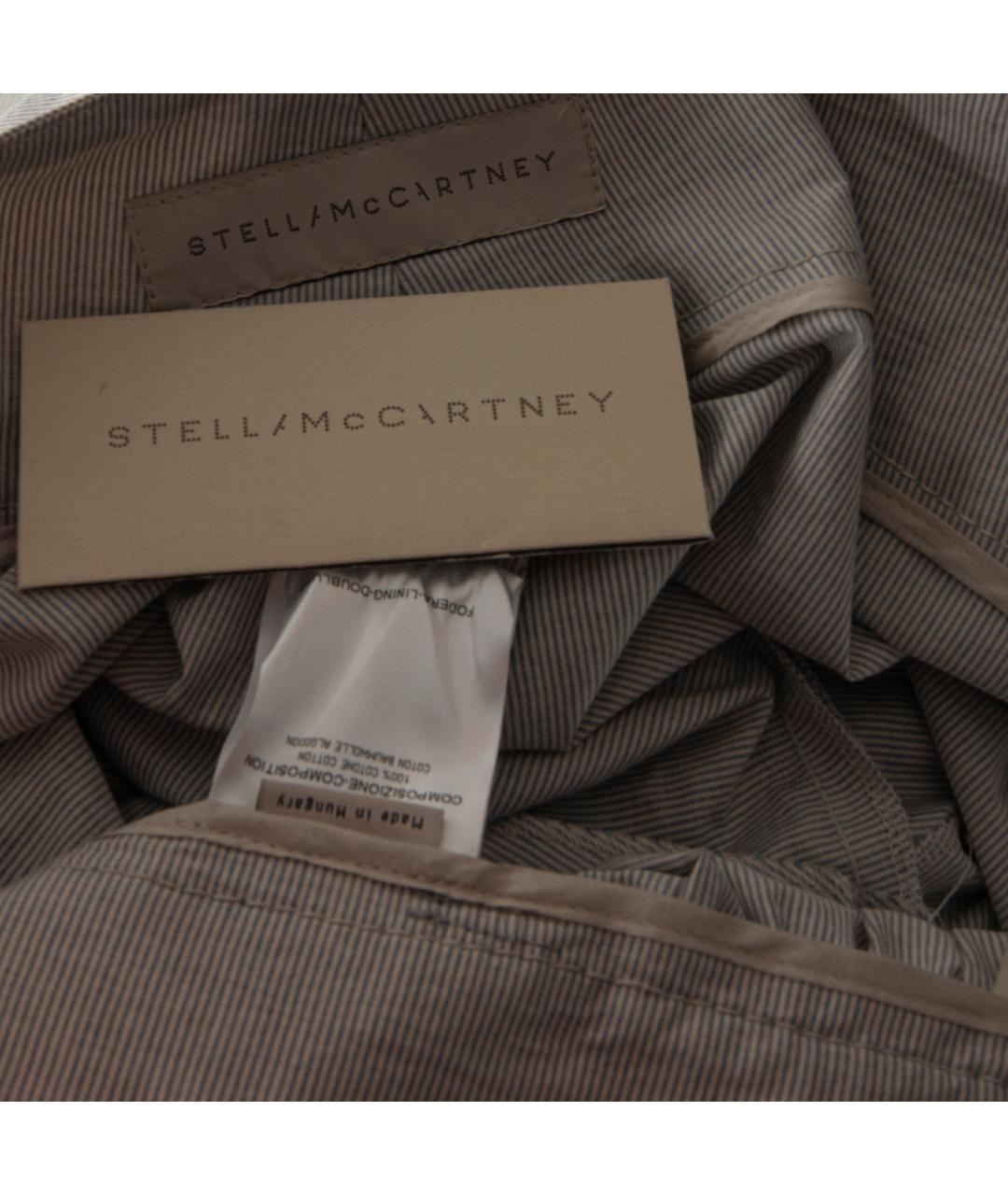 STELLA MCCARTNEY Бежевые хлопковые брюки широкие, фото 5