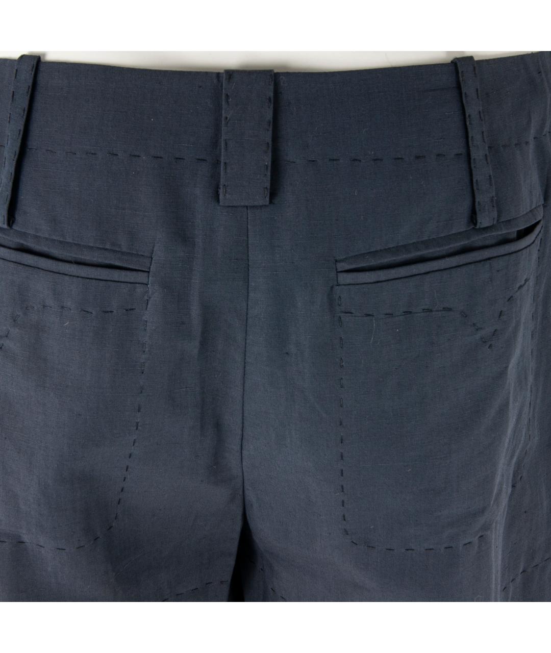 STELLA MCCARTNEY Темно-синие льняные шорты, фото 4