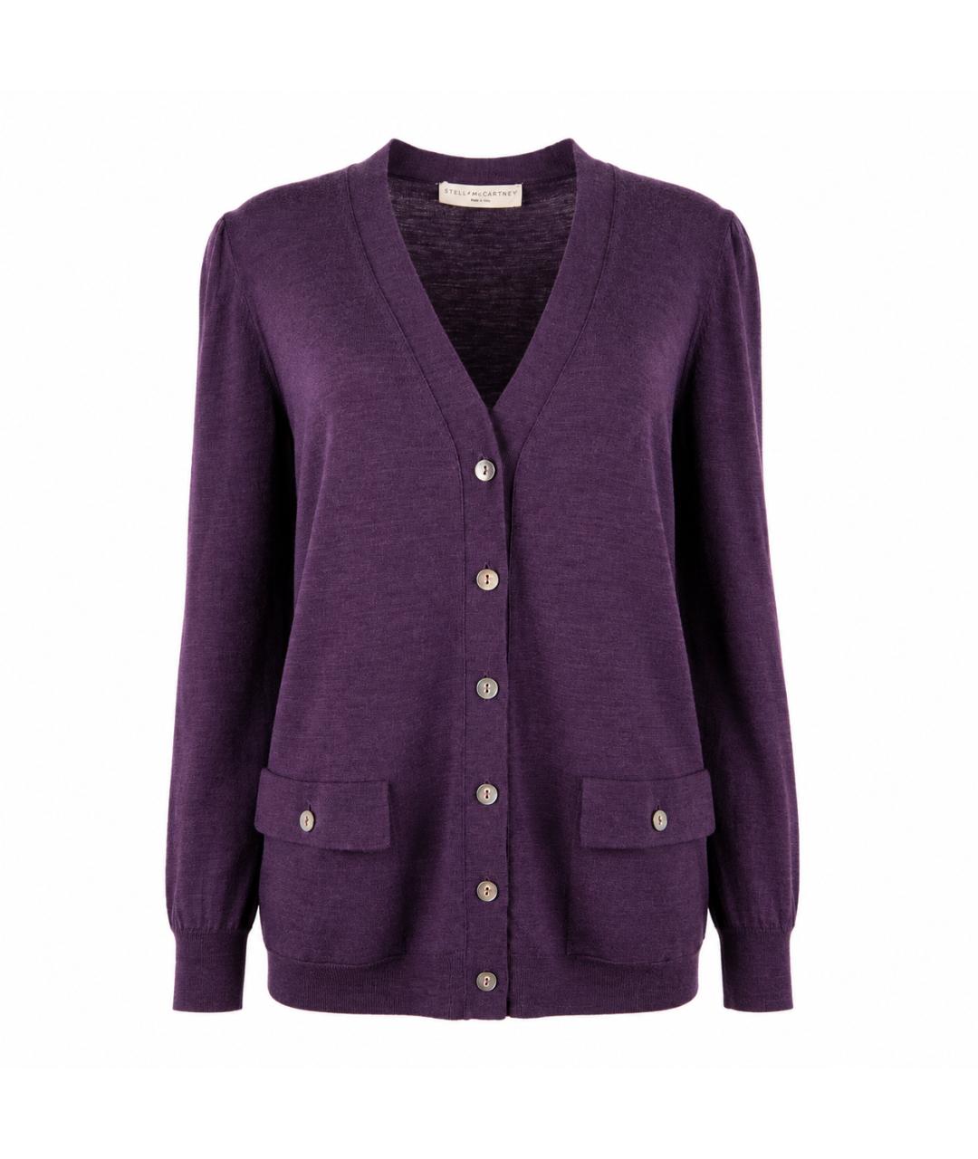 STELLA MCCARTNEY Фиолетовый шерстяной кардиган, фото 8