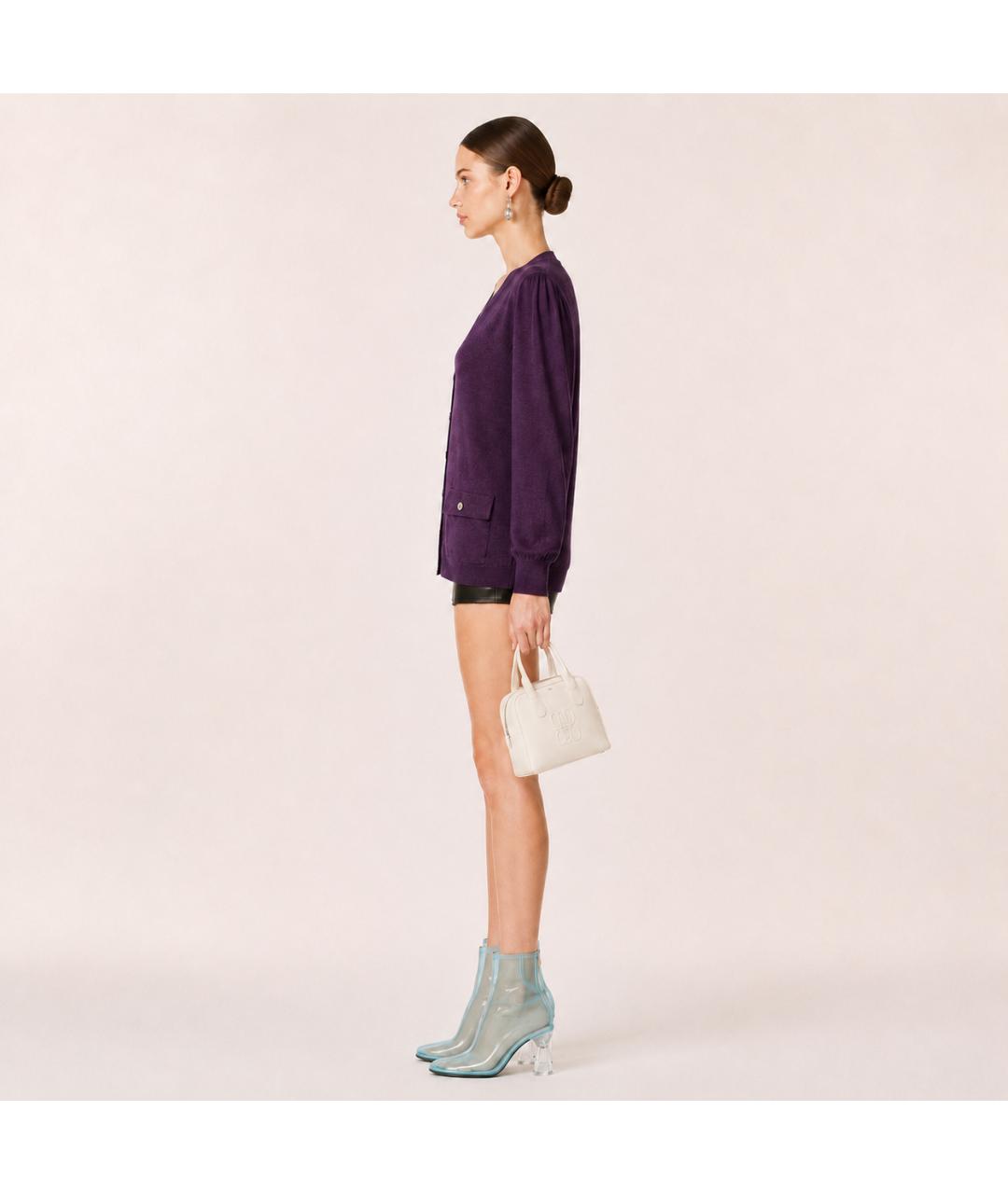 STELLA MCCARTNEY Фиолетовый шерстяной кардиган, фото 7