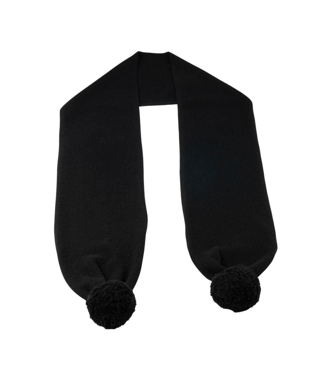 STELLA MCCARTNEY Черный кашемировый шарф, фото 1