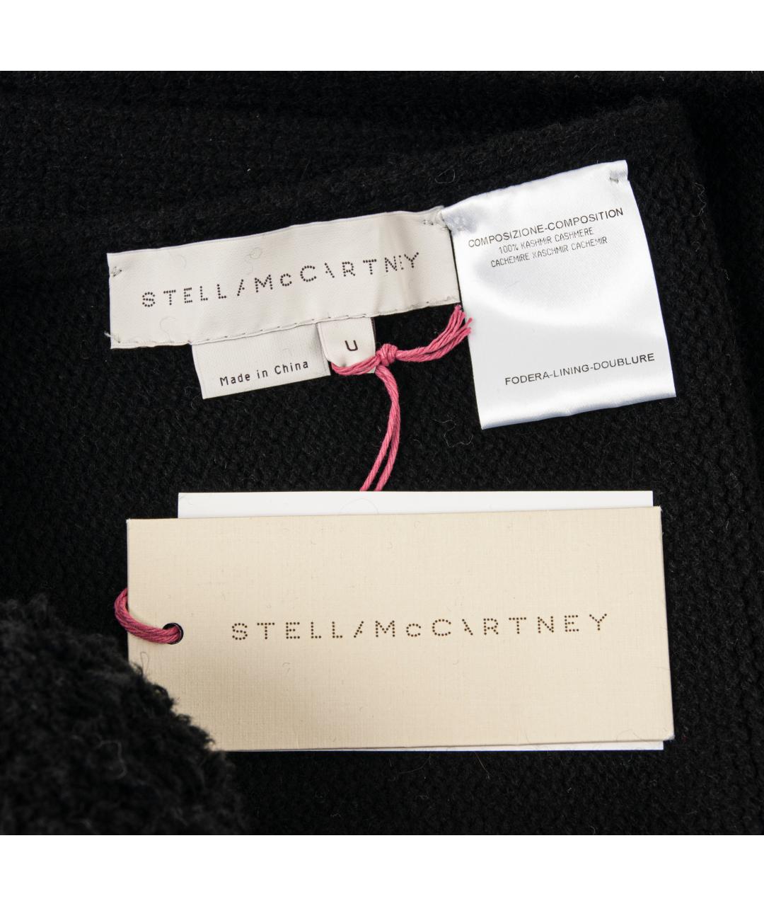 STELLA MCCARTNEY Черный кашемировый шарф, фото 5