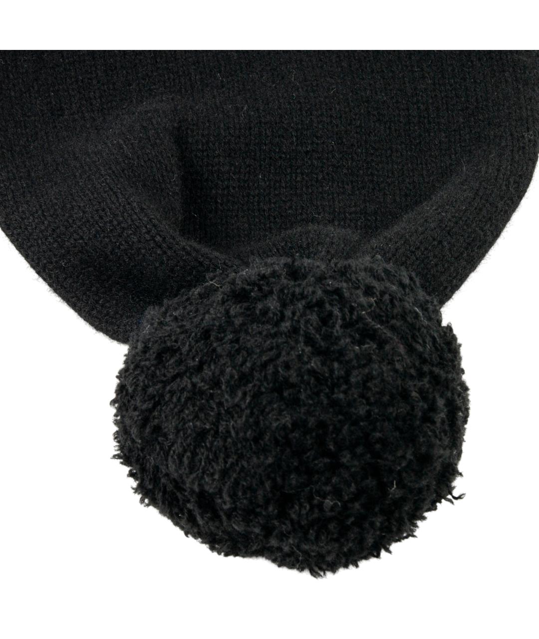 STELLA MCCARTNEY Черный кашемировый шарф, фото 2