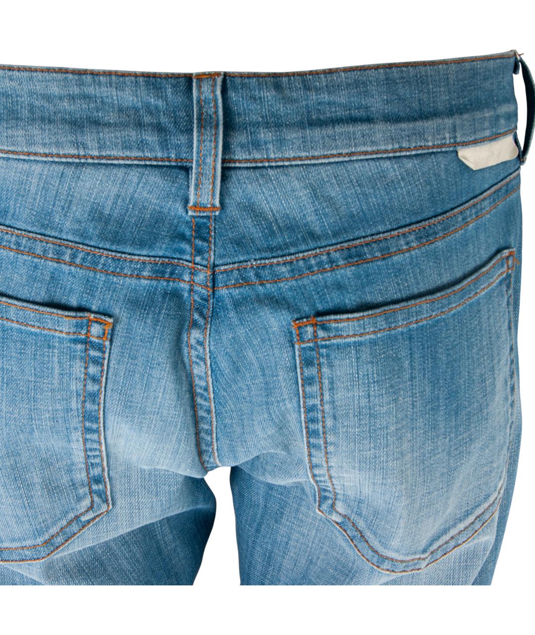 STELLA MCCARTNEY Голубые хлопко-эластановые джинсы слим, фото 4