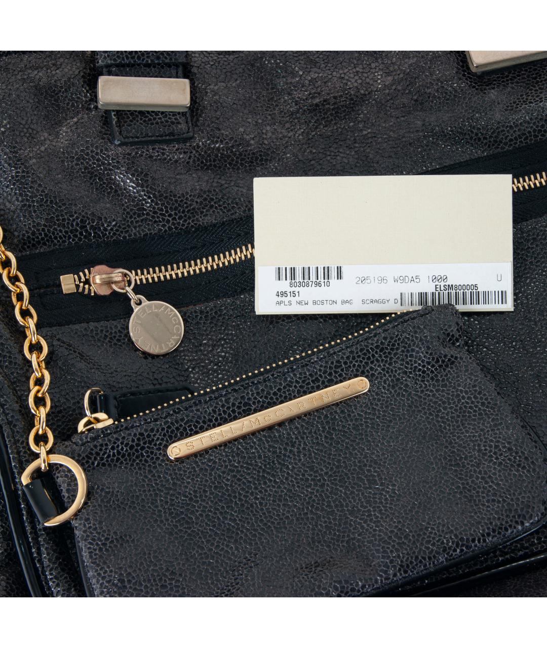 STELLA MCCARTNEY Черная сумка с короткими ручками из искусственной кожи, фото 7