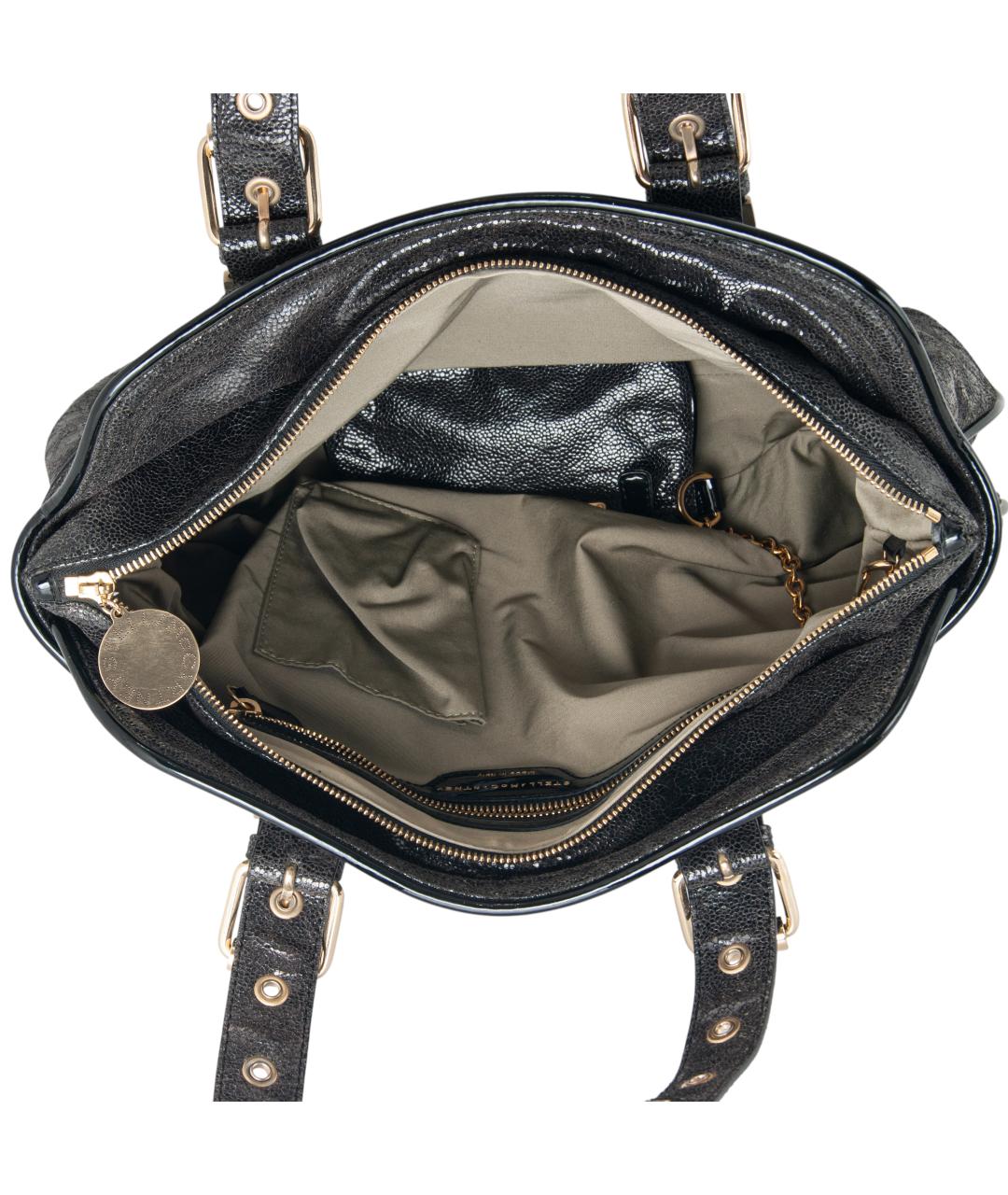 STELLA MCCARTNEY Черная сумка с короткими ручками из искусственной кожи, фото 6