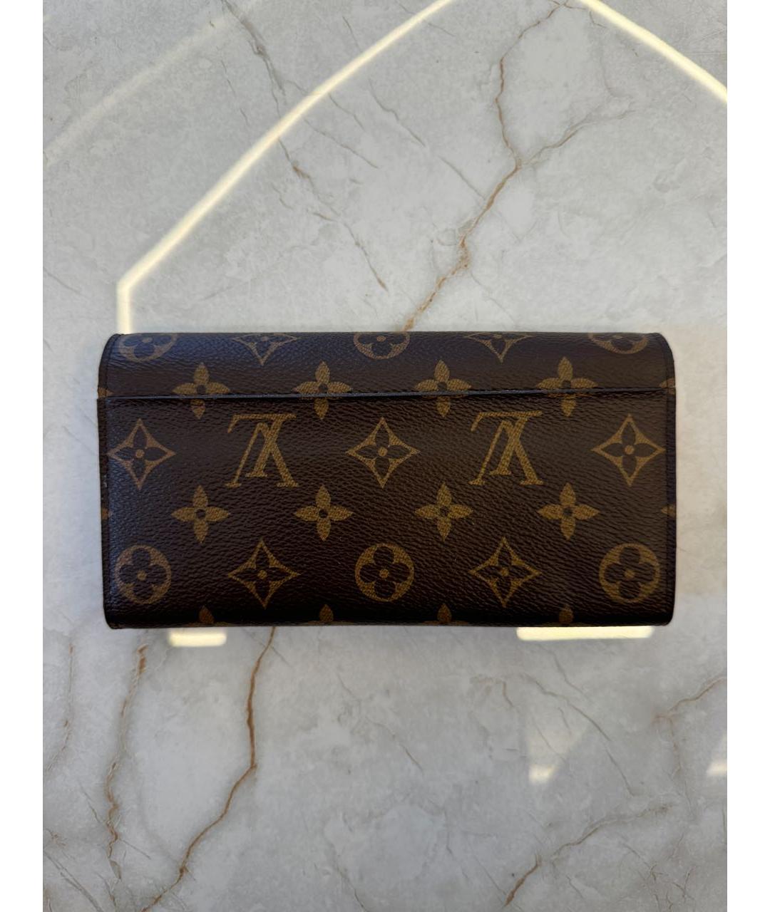 LOUIS VUITTON Коричневый кошелек, фото 3