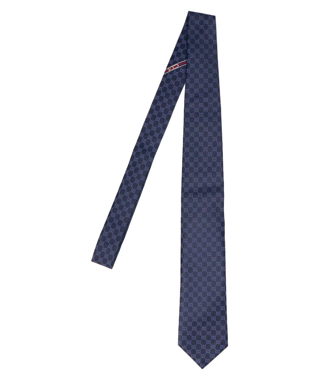 GUCCI Синий шелковый галстук, фото 1