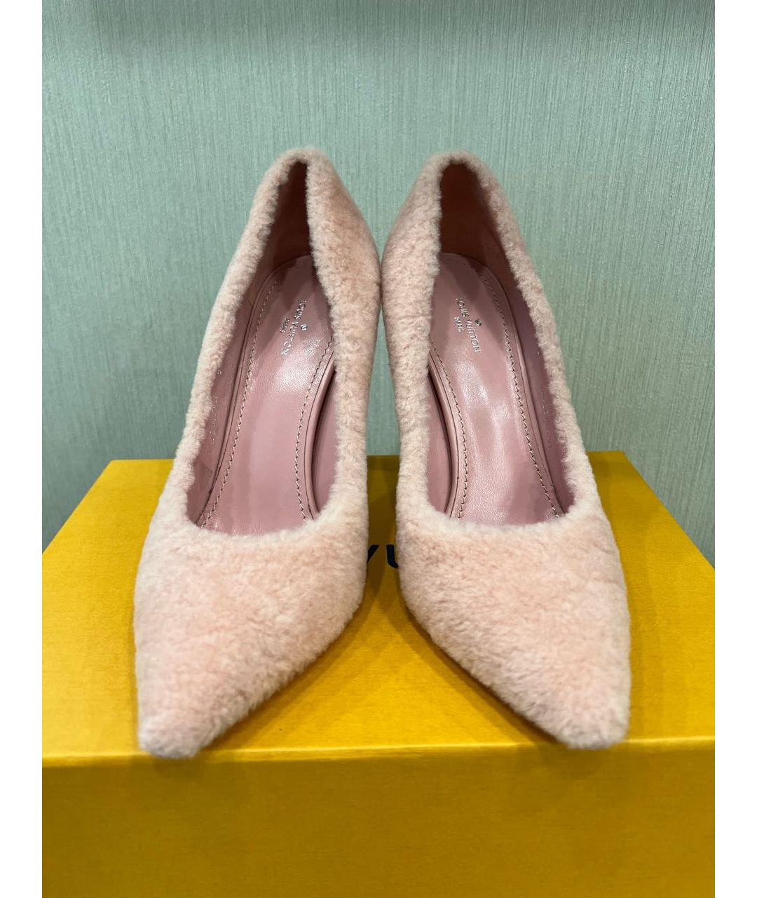 LOUIS VUITTON Розовые кожаные туфли, фото 2
