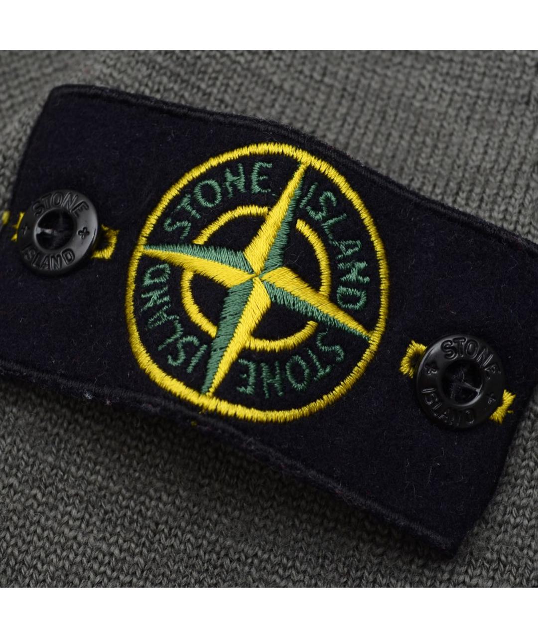 STONE ISLAND Серый шерстяной джемпер / свитер, фото 4