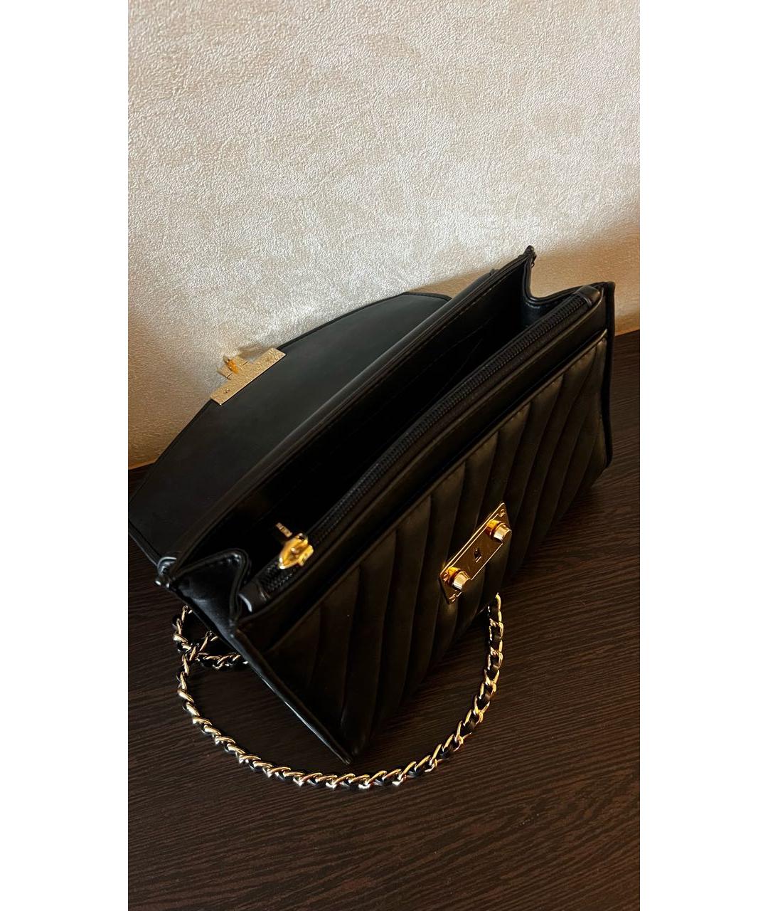 MICHAEL KORS Черная кожаная сумка через плечо, фото 4