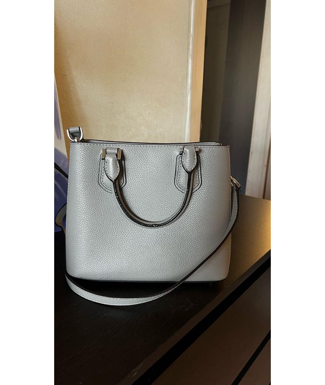 MICHAEL KORS Серая кожаная сумка тоут, фото 3
