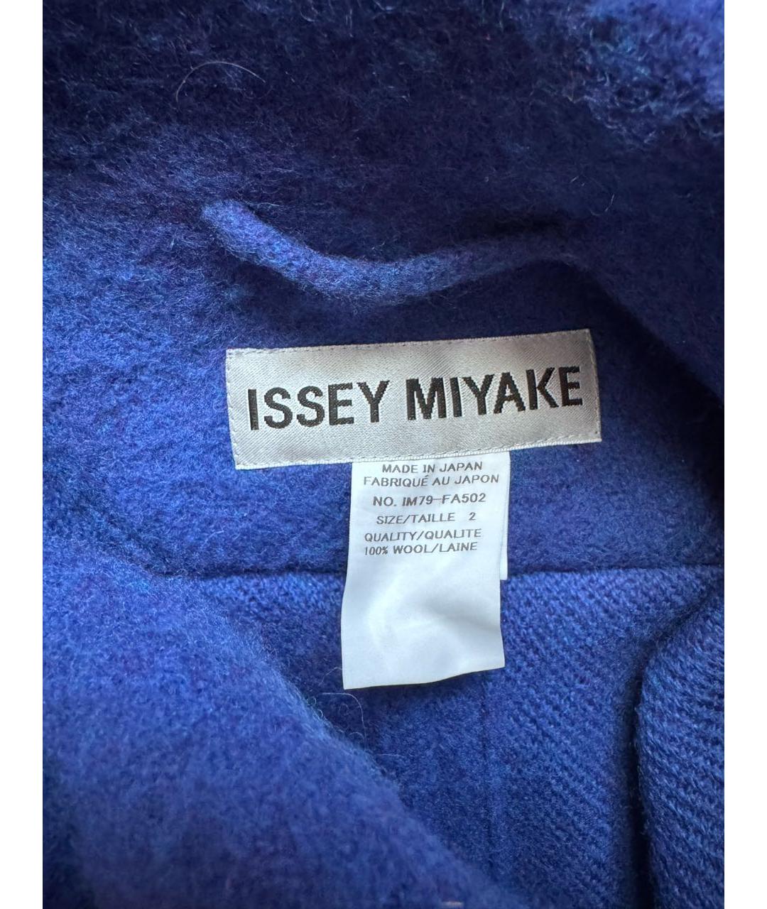 ISSEY MIYAKE Синее шерстяное пальто, фото 5