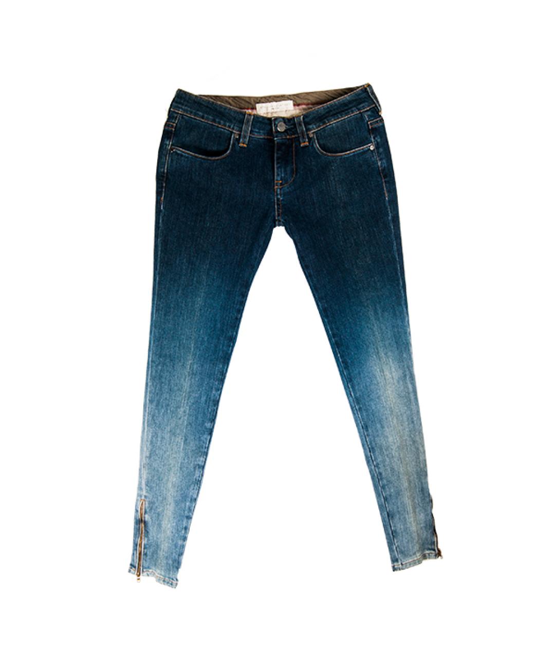 STELLA MCCARTNEY Голубые хлопко-эластановые джинсы слим, фото 5