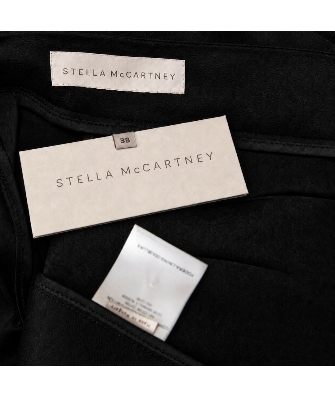 STELLA MCCARTNEY Черные хлопковые брюки широкие, фото 5