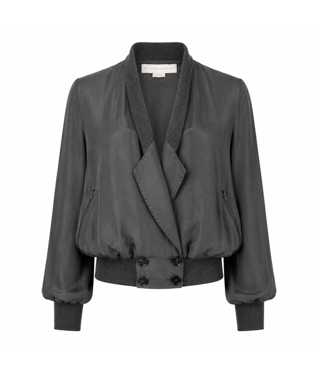 STELLA MCCARTNEY Антрацитовая шелковая куртка, фото 9