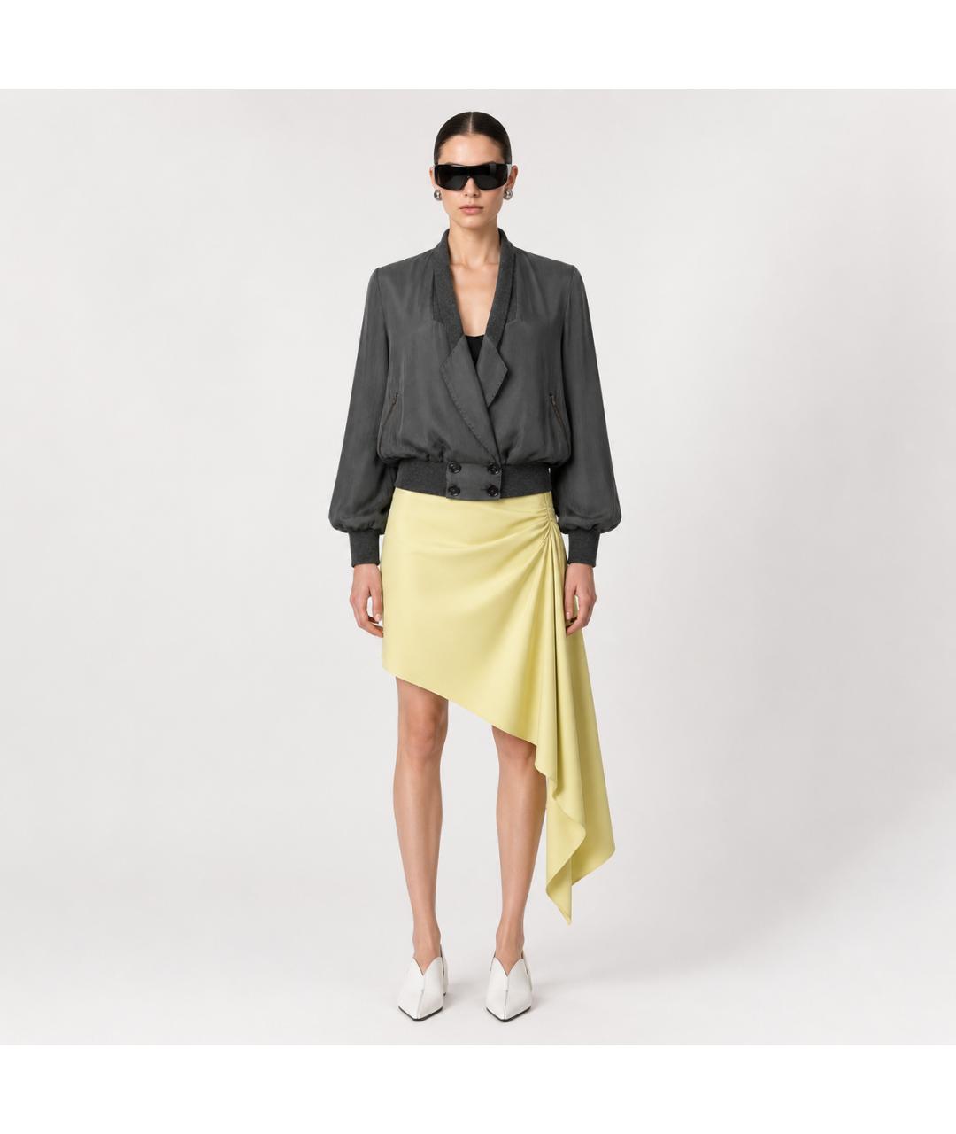 STELLA MCCARTNEY Антрацитовая шелковая куртка, фото 6