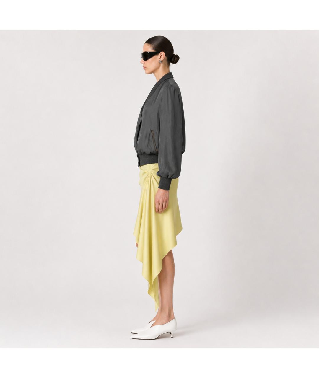 STELLA MCCARTNEY Антрацитовая шелковая куртка, фото 8