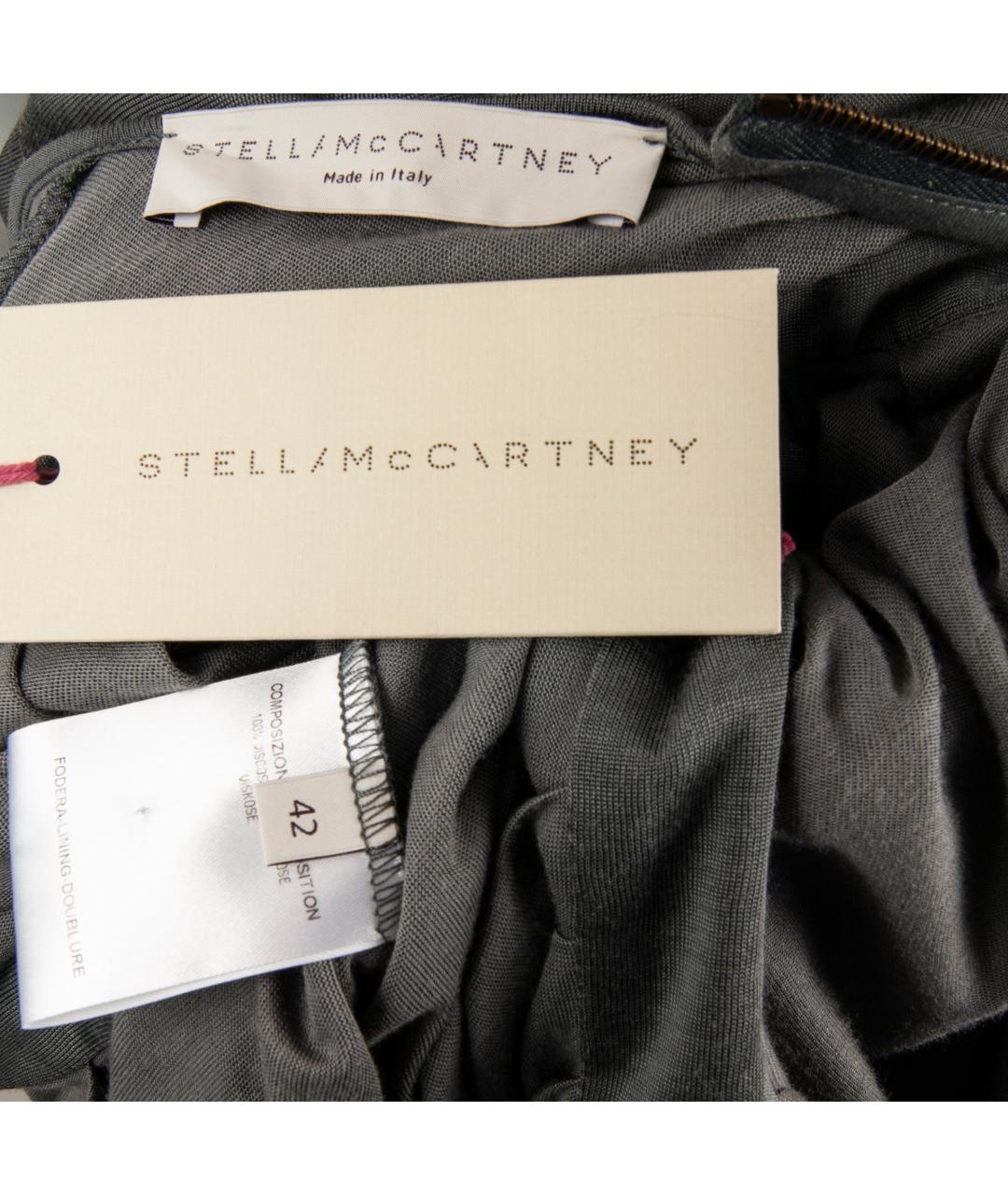 STELLA MCCARTNEY Антрацитовое вискозное вечернее платье, фото 4