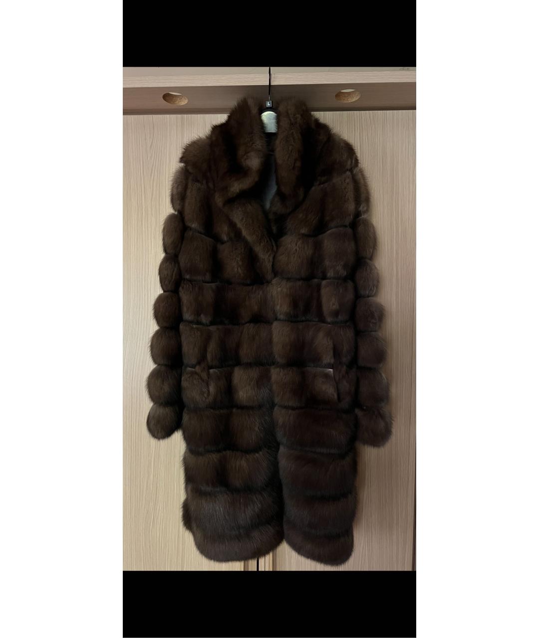 SOBOL Коричневая меховая шуба, фото 6
