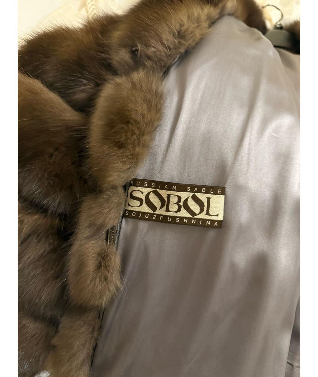 SOBOL Коричневая меховая шуба, фото 3