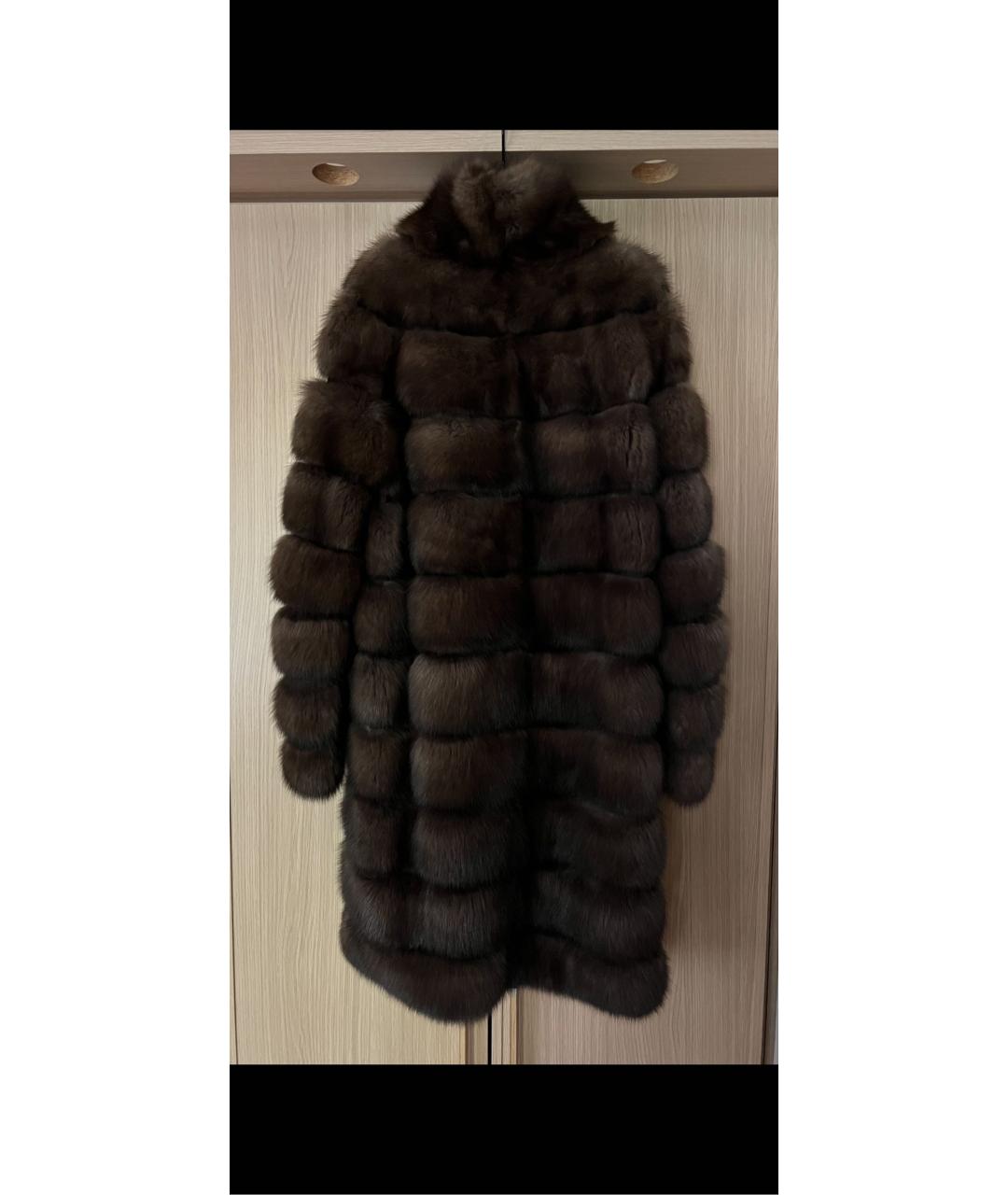 SOBOL Коричневая меховая шуба, фото 2